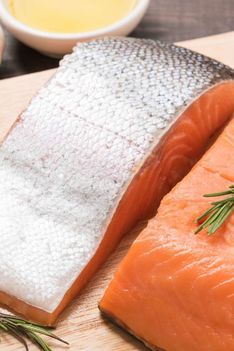 A look at salmon skin, the skin of the oily fish rich in omega-3s. 