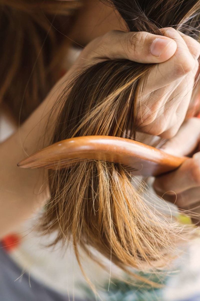 home made hair strip for drugs