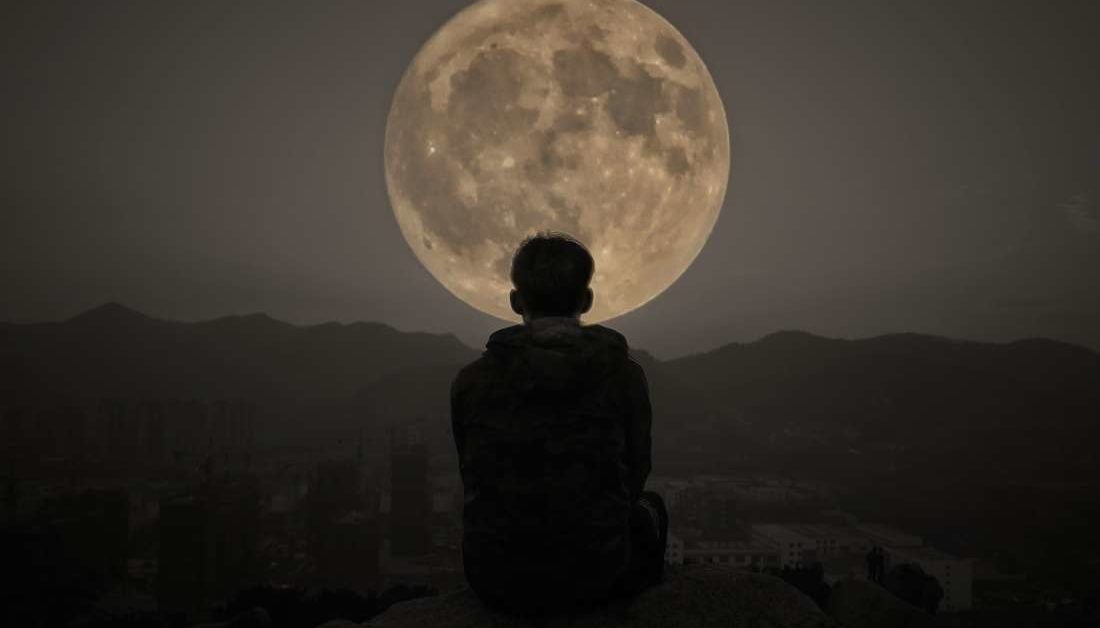 empath watching full moon