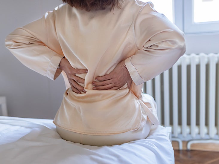 Lady With Low Back Pain During Menstruation 