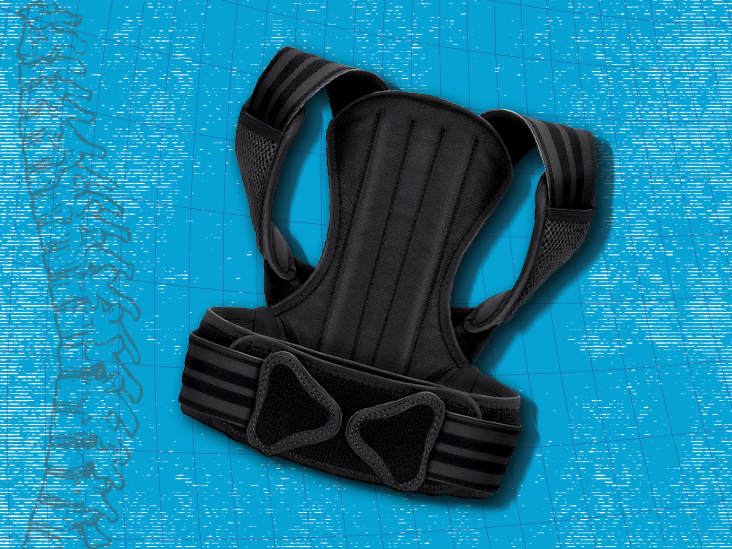 Adult Adjustable Posture Corrector Low Back Support Shoulder Brace Belt Black US
