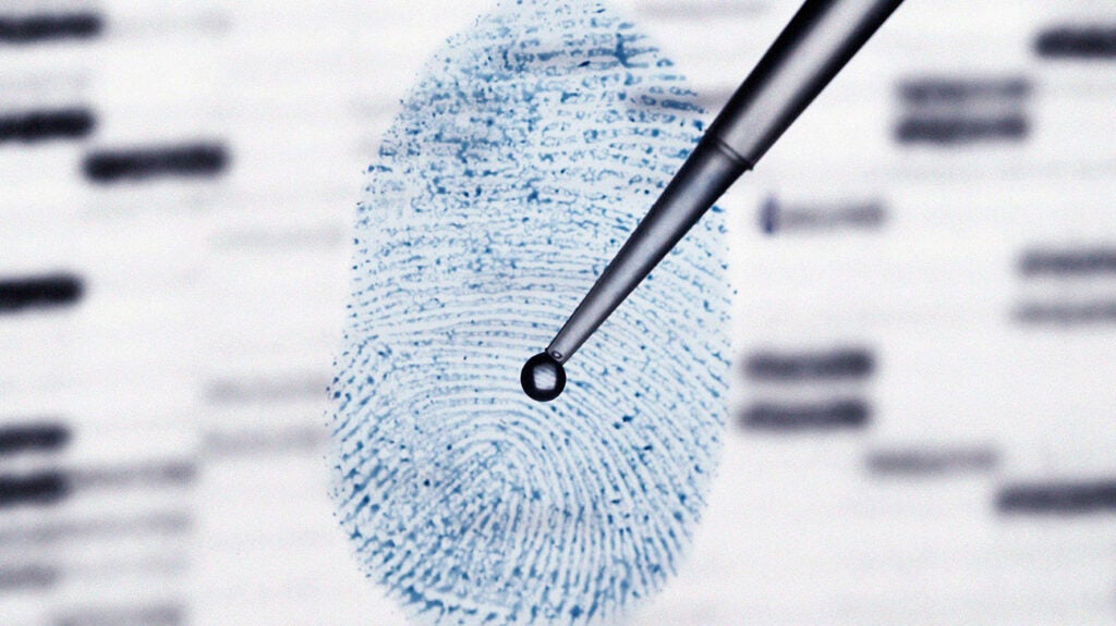 there is a thumbprint and a pipette