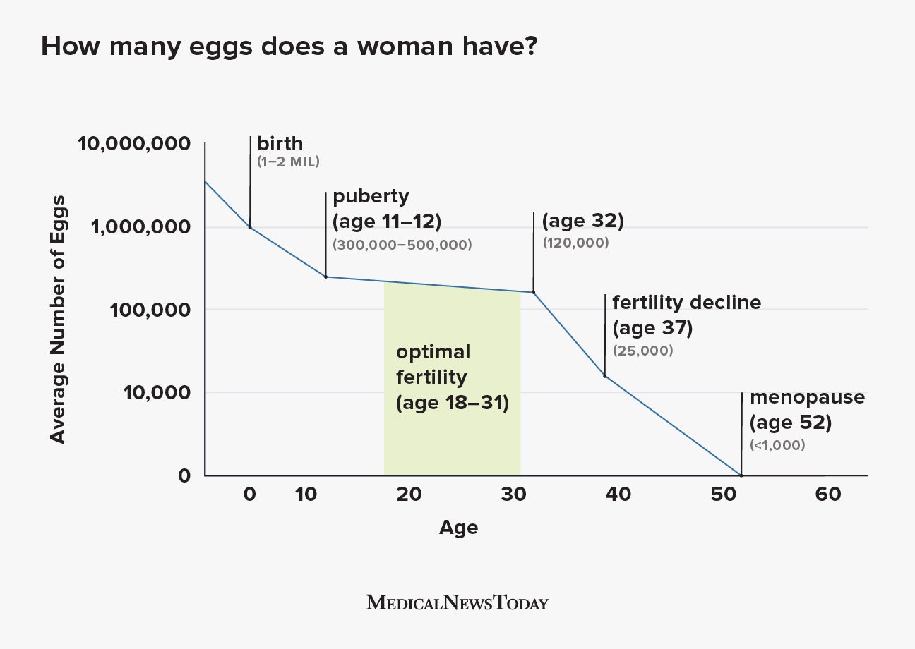 Graph showing the effect of age on fertility