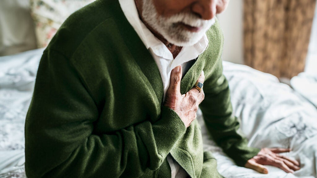 What causes chest pain on the left side?